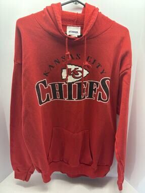 Vintage Kansas City Chiefs Hoodie Large Red GSA NFL Football Sweatshirt